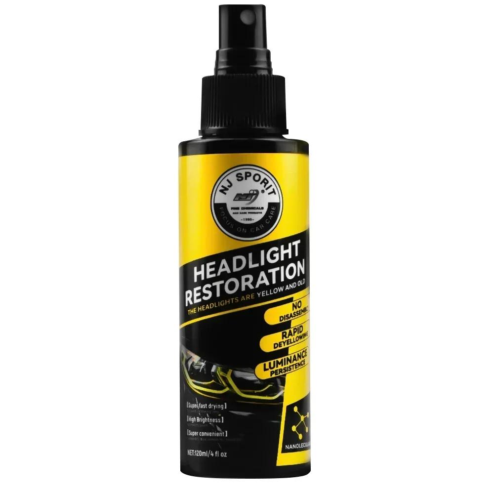 Car Headlight Coating Spray Liquid Car Light Cleaner and Restorer UV Resistant Long Lasting Head Light Coating Spray for Car SUV