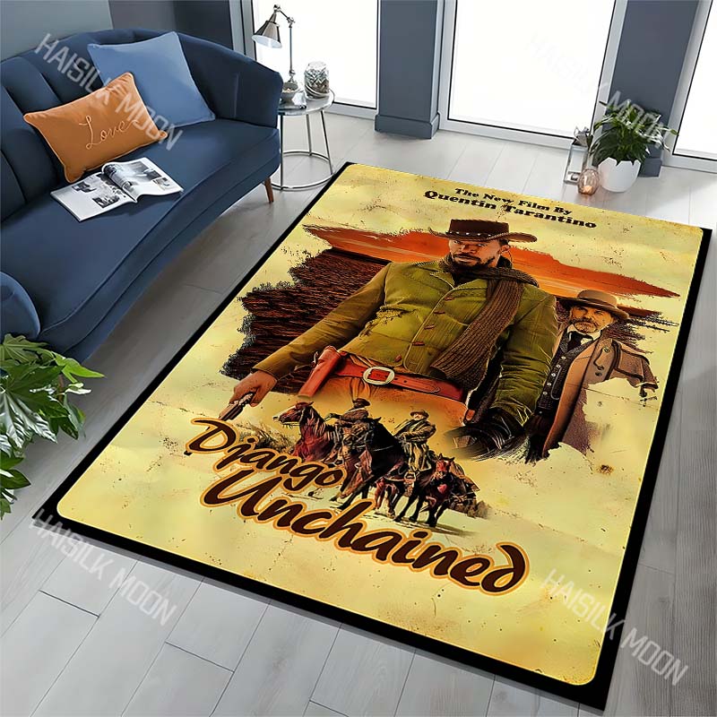 1 STuks Cowboy poster, Quentin Tarantino Tapijt voor Woonkamer Slaapkamer Bank Huisdecoratie Rus Antislip Vloermat Luxe Cadeau