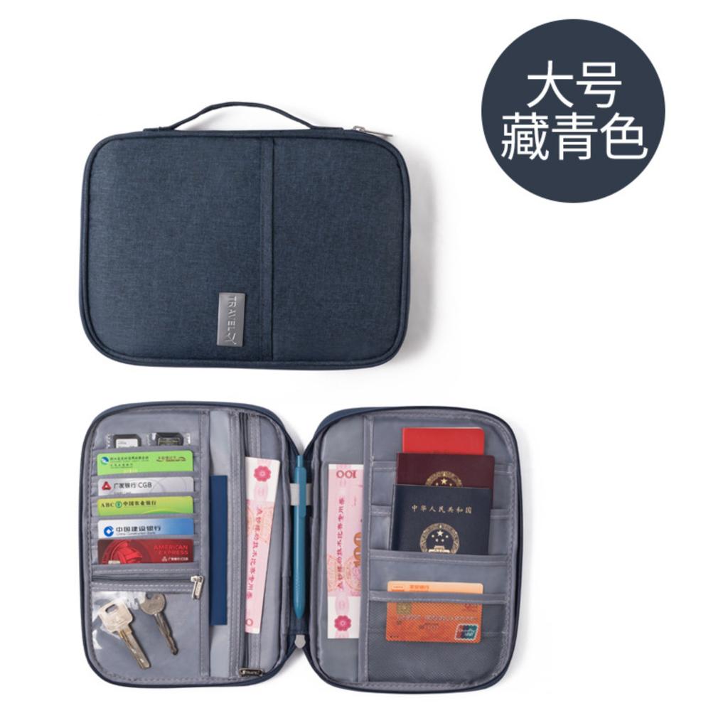 Travel Passport Holder Waterproof Portable Document Organizer Multi Functional Card Holder Large Capacity Handheld Document Bag
