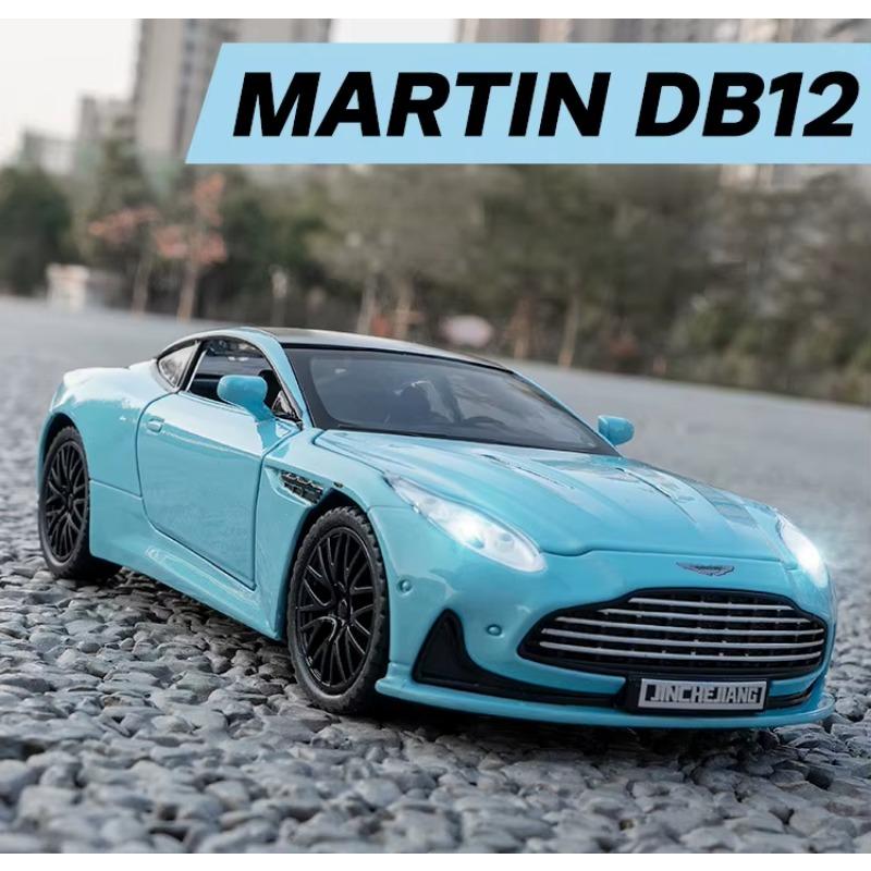 1/32 Scale Aston Martin DB12 GT Super Tourer V8 Super GT Alloy Miniature Car Diecast Metal Scale Model Car Sound and Light Kids Toy Car Vehicle Gifts