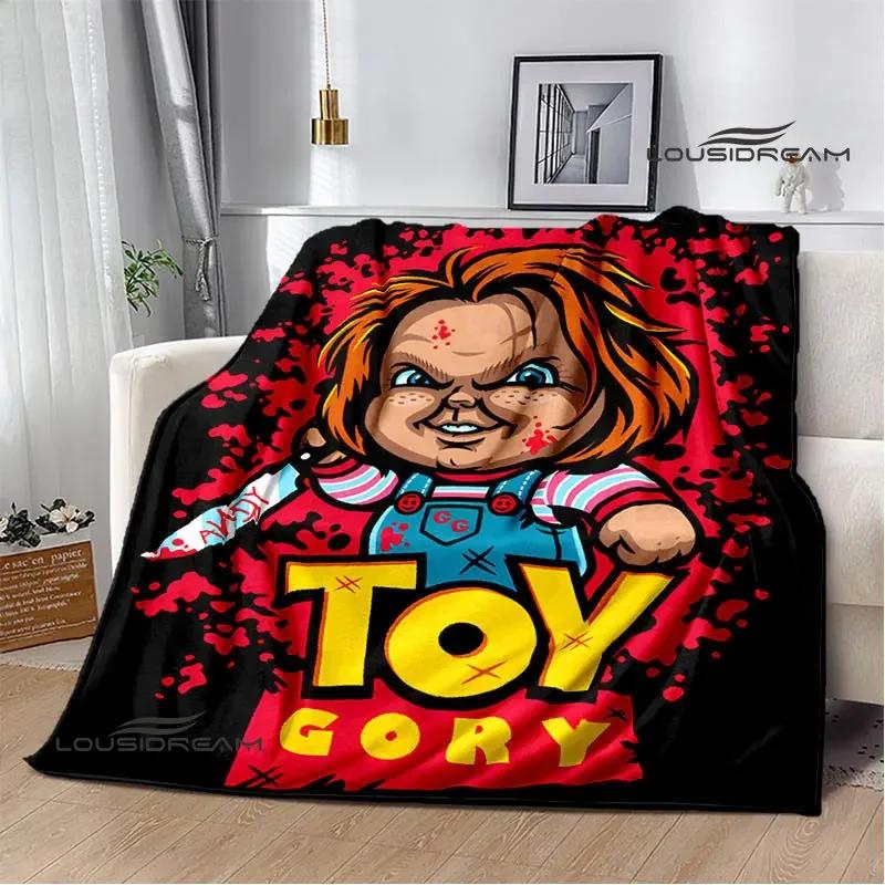 Horror movie Cult of Chucky Flange Warm blanket Soft and comfortable blanket picnic bed linings birthday gift