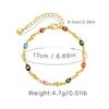 Women 18k Gold Plated Multicolor Evil Eye Adjustable Ethnic Bracelet