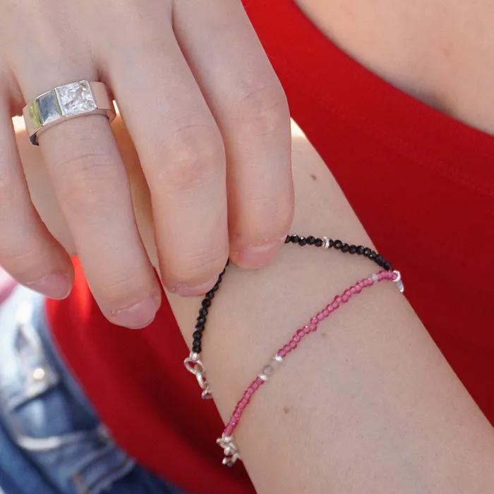 SILVER 925_GLITTER BRACELET BLACK