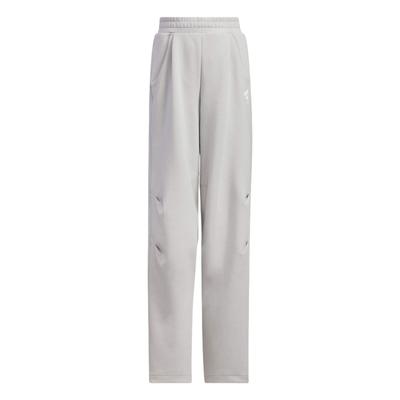 Comfortable Loose Skin-Friendly Logo Knitted Sports Pants Women Bottoms Light-Gray JM4267