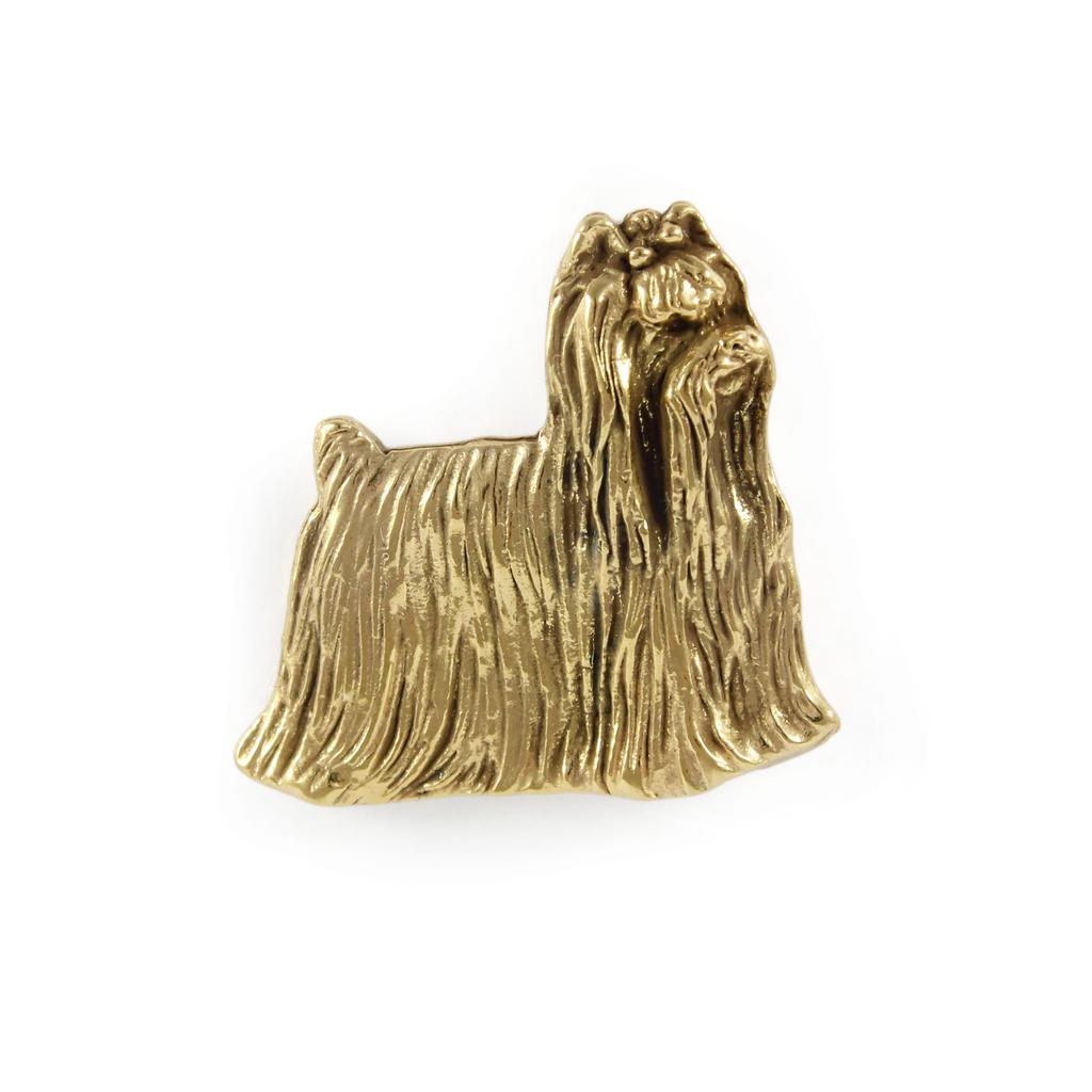 Yorkshire Terrier, Yorkie - Dog brooch in decorative box, elegant gold-plated pin, Art-Dog brand jacket pin