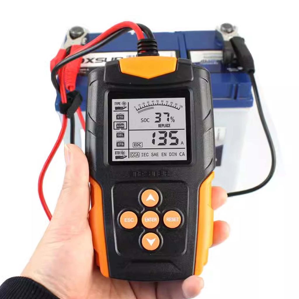 12V 24V Lead Acid Battery Tester Digital Auto Battery Cranking Charging Automatic Diagnostic Analyzer for Car Truck Boat SUV