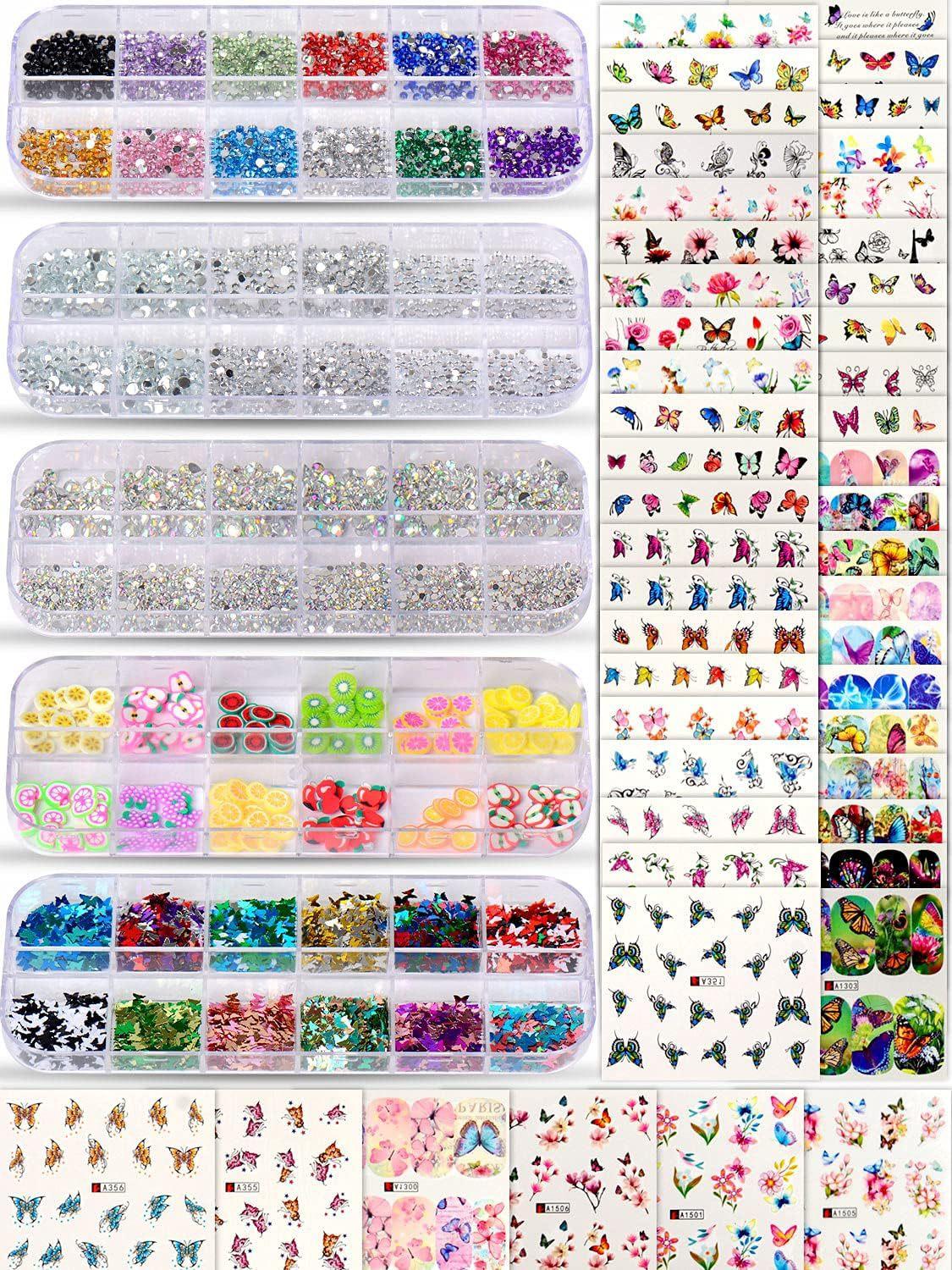 

Горячий +набор для ногтей+5 коробок с украшениями 48 разных стилей наклеек с водяными знаками Набор блестящей бумаги кислотные зеленого