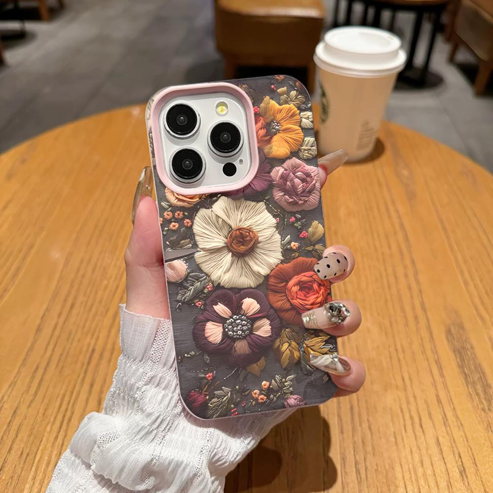 Personalized Flower Retro Unique Phone Case For Iphone 17 Air 16 16e 15 14 11 13 12 Pro Max Aesthetic Protective Leather Cover