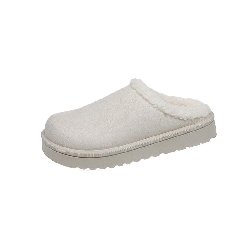 Mode 2025 Neue Winter-Schneestiefel Samt und Verdickte Warme Baumwollschuhe Draußen Tragen Rutschfest Verschleißfest Umwickelter Kopf Halbschlepp