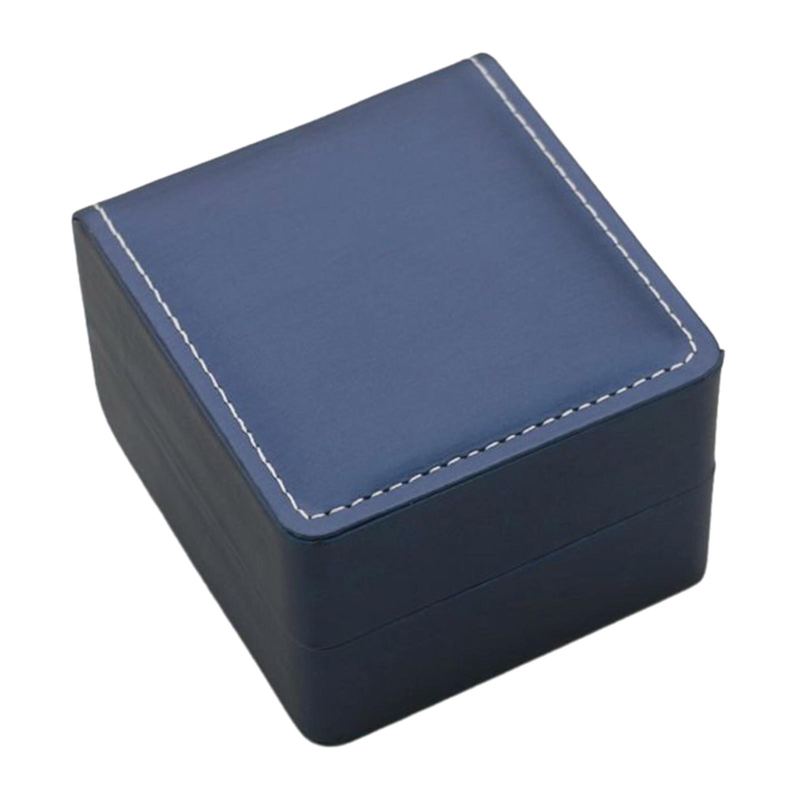 

Single Watch Jewelry Box Men Wristwatch Display Case for Necklace Bracelet синий