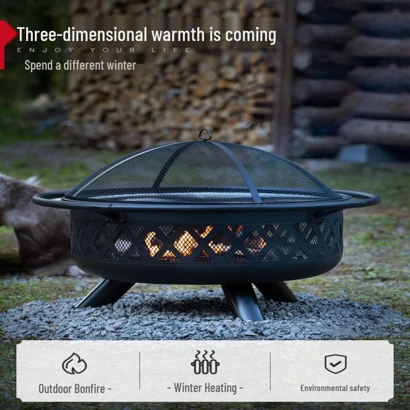 Jundingying Charcoal Fire Pit & BBQ Grill