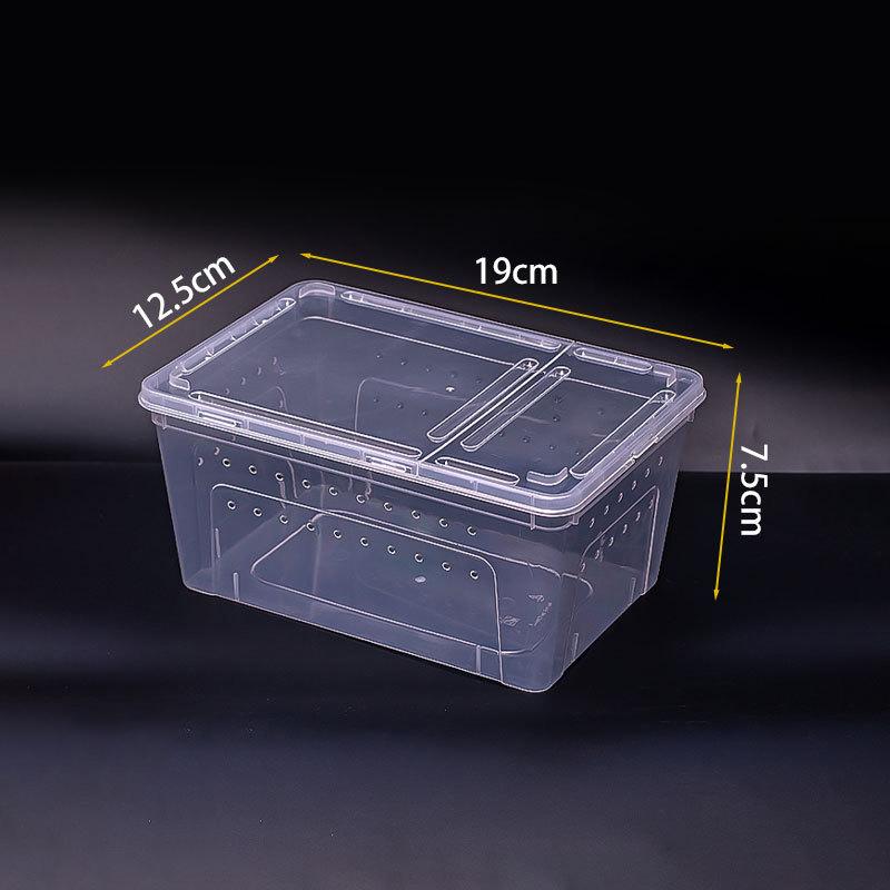 

Transparent Reptile Tank Breeding Box Stackable Ventilated Reptile Terrarium View Escape-Proof Turtle Lizard Transport Container