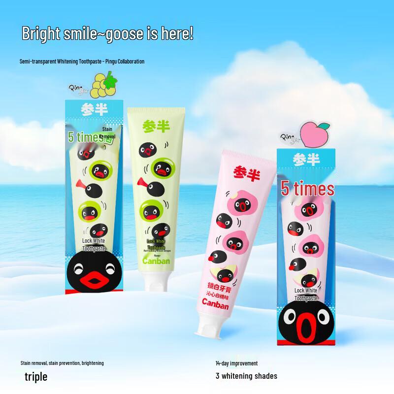 Canban Whitening Toothpaste Duo: Peach & Rose Tea