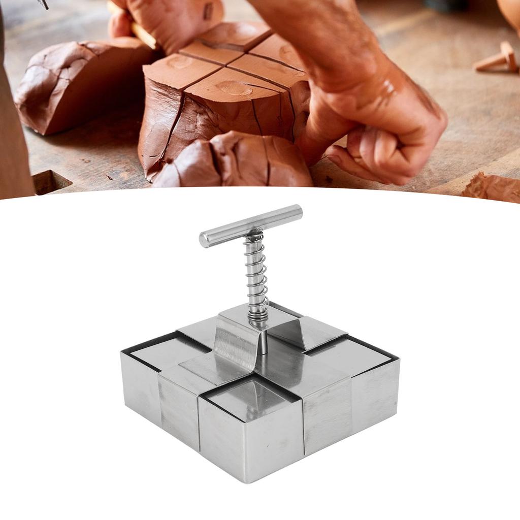 Stainless Steel Clay Cutter Spring Loaded Plunger Cutting Handcraft Cake Cutter Mold for Salads Desserts