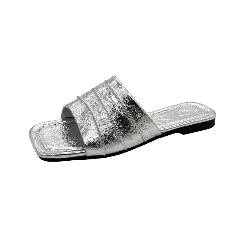 Fashion Simple Light and comfortableFlat Slippers for Women for Summer Outdoor 2025 New Retro Comfortable All-match Leather Sandals