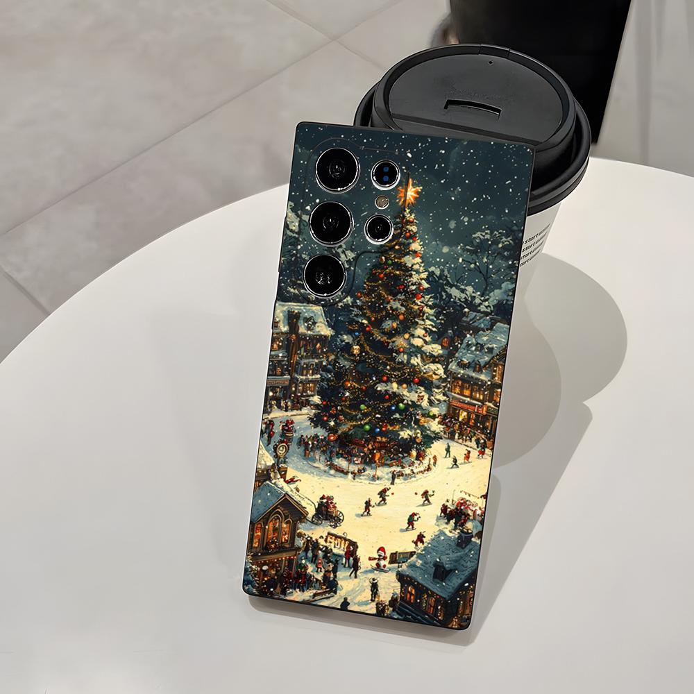 Merry Christmas Tree Phone Case For Samsung S26 S25 Plus S20 S20 Plus S22 Ultra S23 FE S21 Plus S21 Ultra Soft Cover