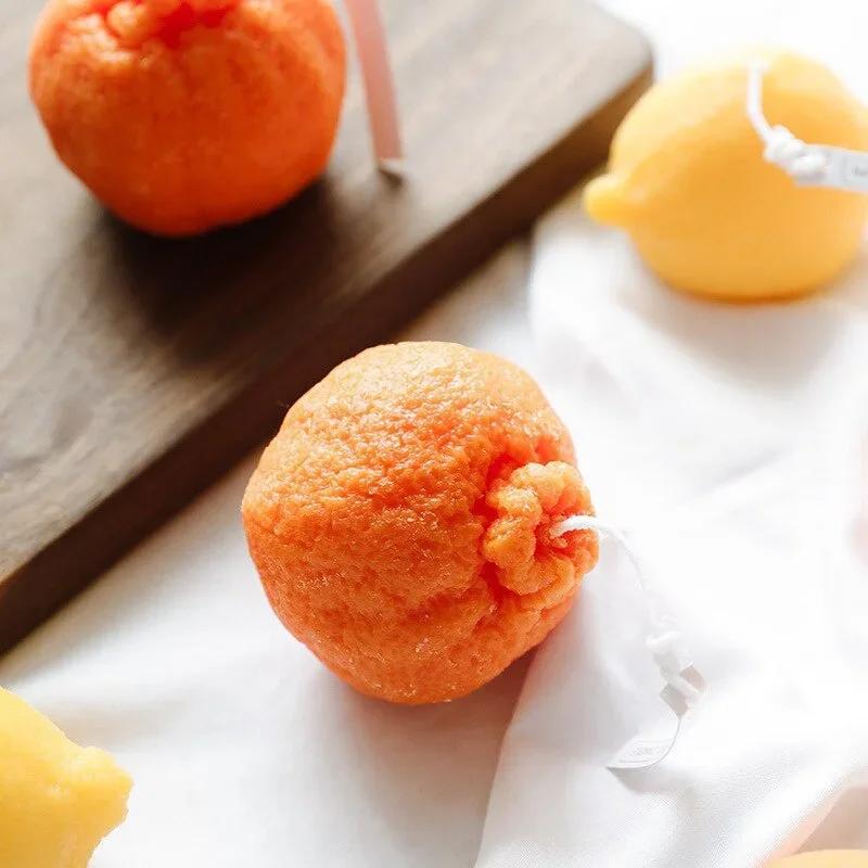 Handmade 3D Molds Orange Candle Ice Mold Silicone Mold DIY Fruit Ugly Orange Silicone Ice Cube Candle Molds Accessories Supplies