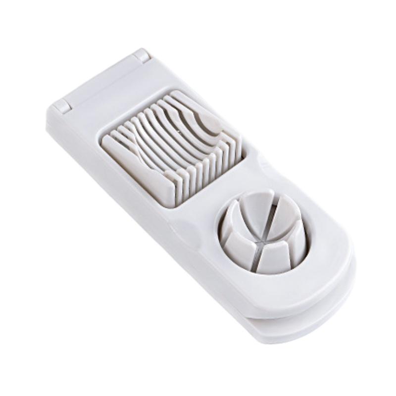 ABS Egg Slicer 2 In 1 Flower Shape Stainless Steel Wire Cutter Kitchen Tools Easy Clean Food Grade Multifunctional