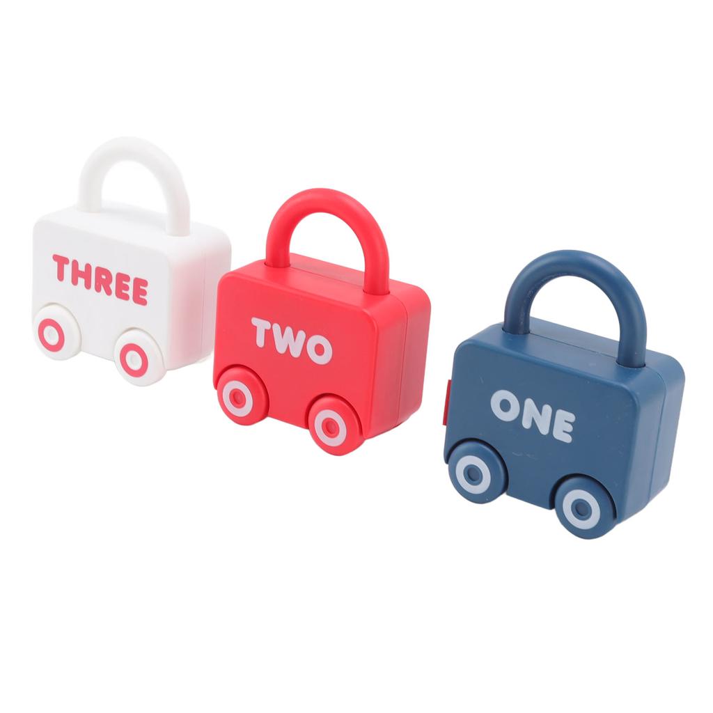 Kids Learning Locks Slideable Car Shape Children"s Learning Lock with Key Puzzle Early Education