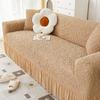 High End Cream Cloud Skirt Sofa Cover Elastic All Inclusive Four Season Solid Color Simple Sofa Cover