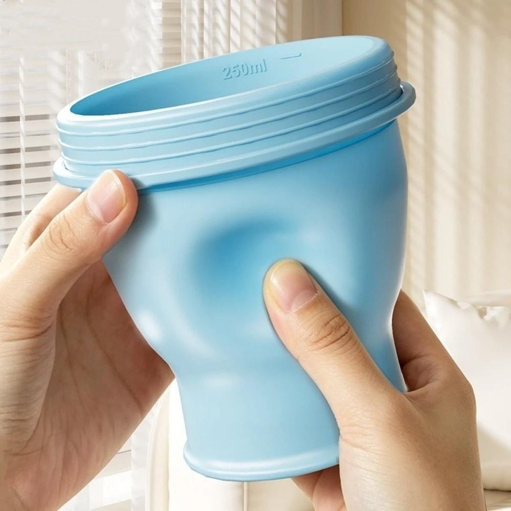 Collapsible 2-in-1 Ice Mold Cup Food Grade Silicone Ice Ball Maker for Juice Drinks