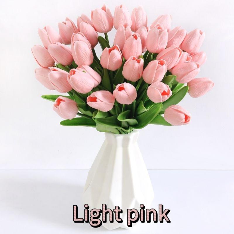 Premium Artificial Flowers Real Touch Tulips Bouquet Fake Flowers For Home Room Bedroom DIY Decor Party Wedding Decoration