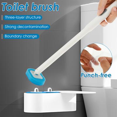 18/36 Pcs Toilet Brush Disposable Replacement Head Cleaning Kit With Storage Box Long Handle Wc Accessories Tool