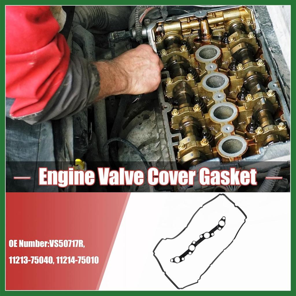 Motoforti 1 Set VS50717R Engine Valve Cover Gasket for Toyota Tacoma 2005-2020 for Toyota 4Runner 2.7L 16V 2TRFE 2010 Long-lasting