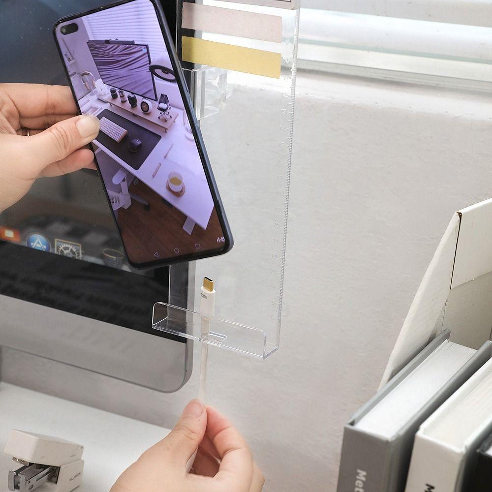 Simple Transparent Monitor Memo Board With Clip Stable Computer Display Message Board Computer Side Panel