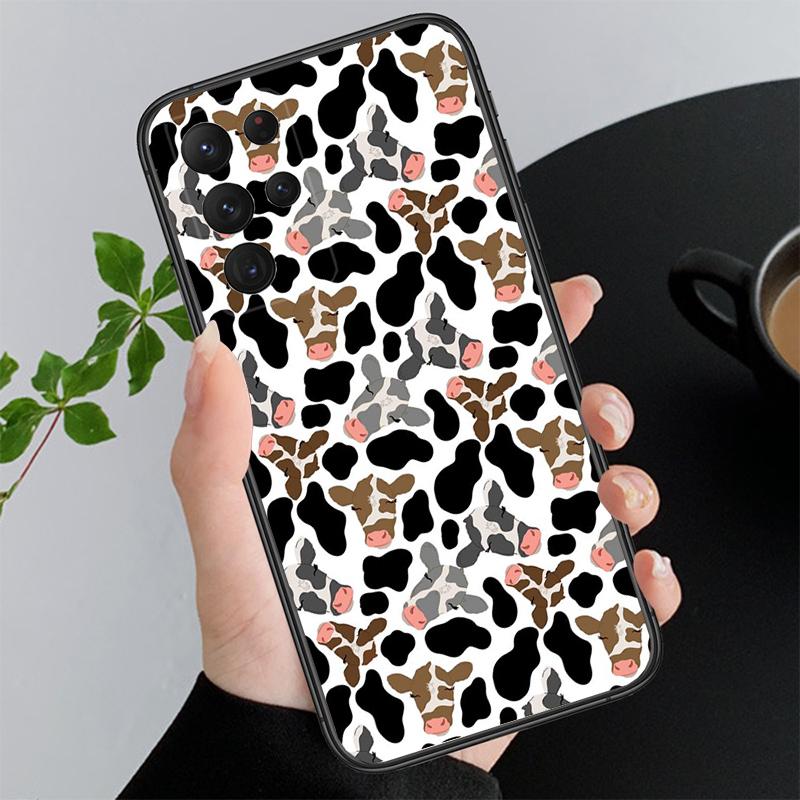 Milk Cow Print Phone Case For Samsung A52S A21S A33 A23 A13 A14 A32 A52 A53 A54 A51 A71 A15