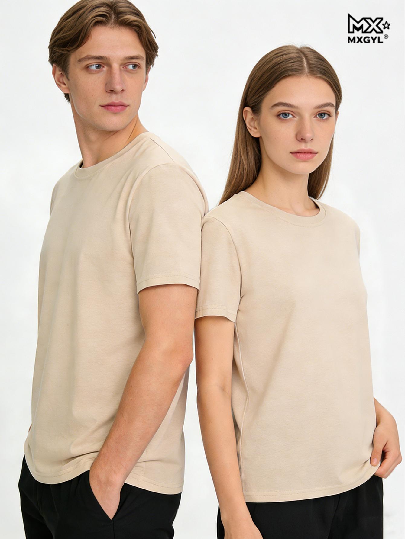 Good Quality T-Shirts Couple Outfits Summer Sale Cotton Male Tshirt Women Short Sleeves Tee Shirt Boys Basic Plain Tops M