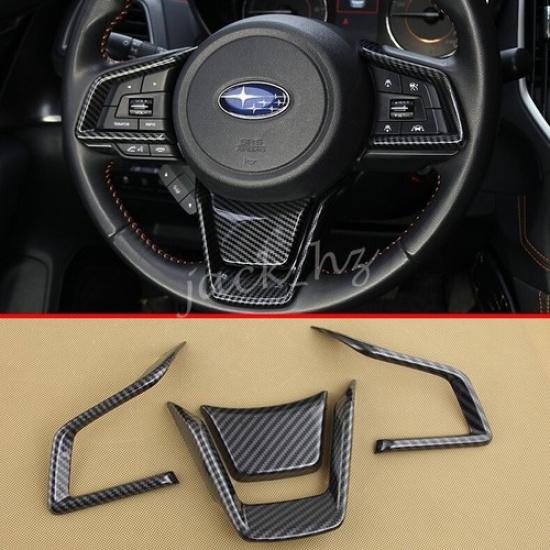 Для Subaru Forester Crosstrek Внутренние Накладки Переключателей Рулевого Колеса Углеродное Волокно