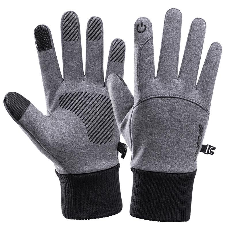 

Windproof Touch Screen Cycling Gloves - Warm, Non-slip, Velvet-lined for Men & Women, Perfect for Autumn & Winter Outdoor Activities M