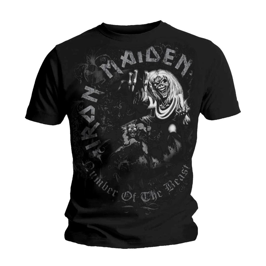 Maglietta Unisex Ufficiale Iron Maiden Number of the Beast Mono
