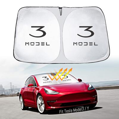 For Tesla Model 3 Model Y 2023 2022 - 2017 Car Front Windshield Sunshade Cover