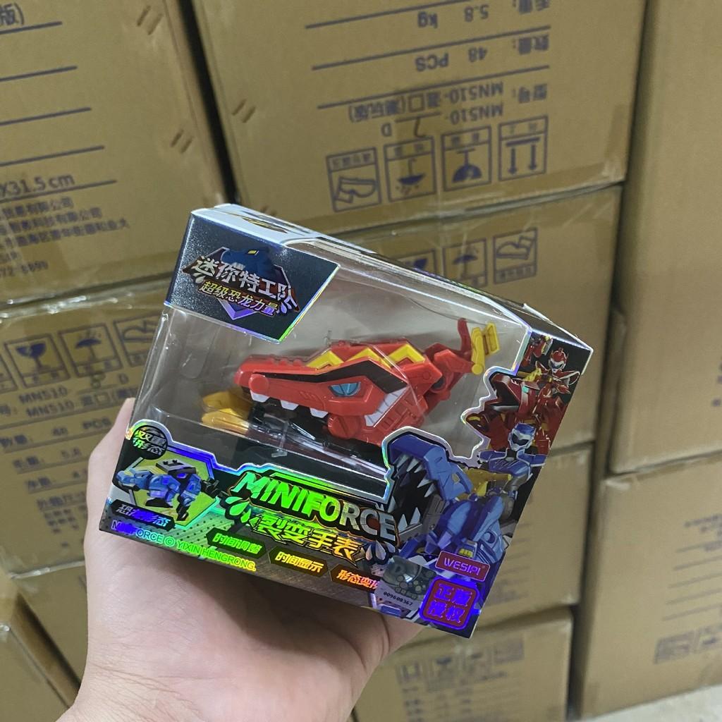 Mini Force Dinosaur Robot Model Transformable Watch Toy With Battery Power