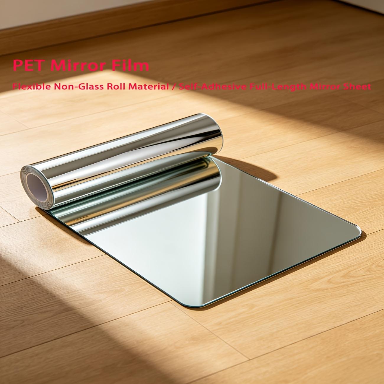 Selbstklebende Spiegel-Wandaufkleber, mit einem modernen Design im segmentierten Stil, helfen Ihnen bei der Gestaltung kreativer Wohndekoration und Spiegelwanddekoration 20*20cm silber
