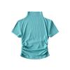 Trendy Ruched Short Sleeve Bodycon Top for Women