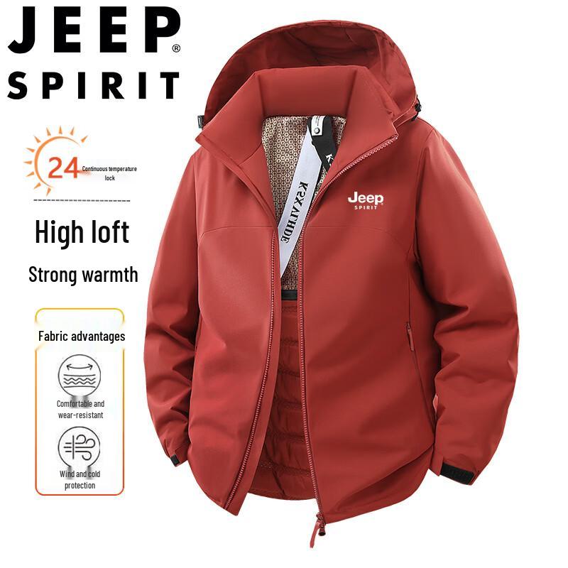 JEEP SPIRIT Men's Detachable Hood Padded Jacket