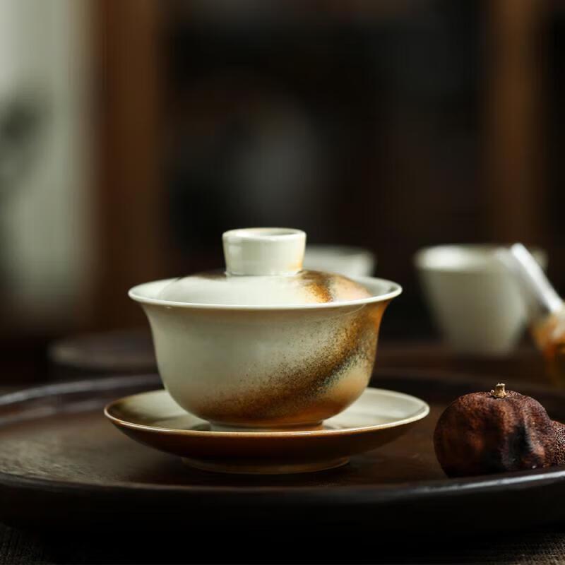 Chinese Wood-Fired Kiln-Glazed Gaiwan