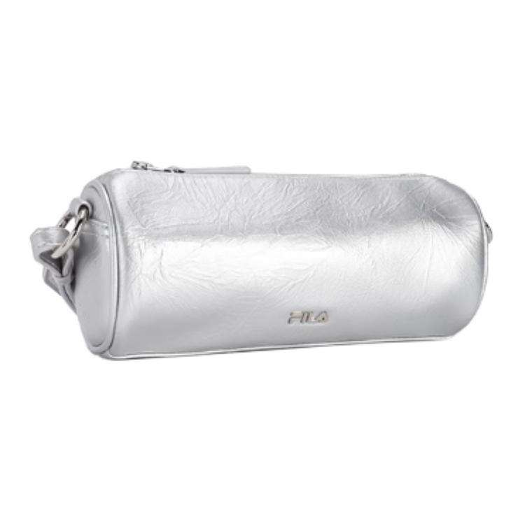 

New FILA Polyurethane Handbag, Shoulder Bag, Crossbody Bag Extra Small Women s Silver F13W439174FSV 24.6*8.9*9.9CM