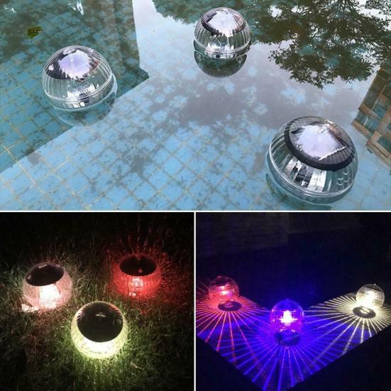 

Открытый солнечный плавающий светодиодный светильник с вращающимся изменением цвета в саду, пруду, бассейне, лампа Colorful Light