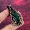 Green Fire Labradorite Pendant Copper Wire Wrapped Jewelry Real Gemstone Pendant