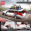 MOULD KING 27020 Technical Car Toys The Mini Ghost Bustered ECTO-1 Car Model Assembly Building Block Brick Kids Christmas Gifts