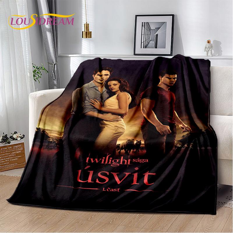 Twilight Saga Series Edward Bella Movie Soft Blanket,Soft Throw Blanket for Home Bedroom Bed Sofa Picnic Travel Cover Child Gift