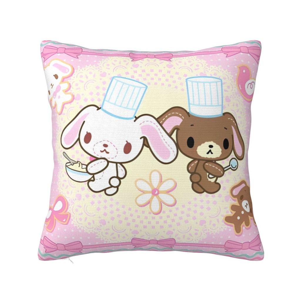 Cute Sugarbunnies Square Pillow Cases Sugar Rabbit Cushion Covers Awesome Decor Pillowcover for Car 45*45cm