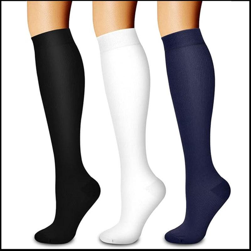 Compression Knee-high Socks Set for Running and Sports - Graduated Support, Multiple Pairs (3/4/6/8)