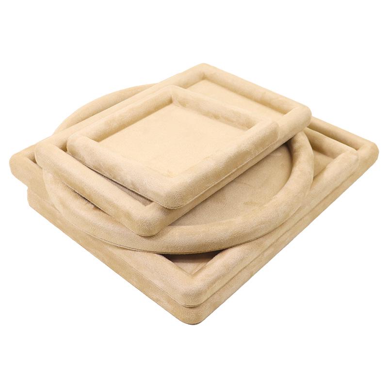 Smyckesdisplaybricka i kashmirläder med mikrofiberfoder