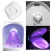 Nettoyant auto-adhésif pour cuvette de toilette avec lumière UV Installation facile Rechargeable Activé par détecteur de mouvement Lumière pour couvercle de toilette