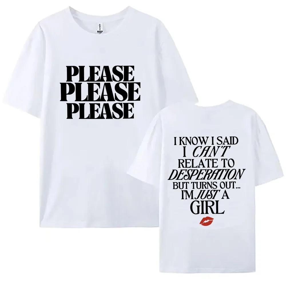 Sabrina Carpenter Please Please Please Tees 2024 New Song Graphic Print Teeshirt WomenMen Cotton Summer Tshirts Casual Clothes
